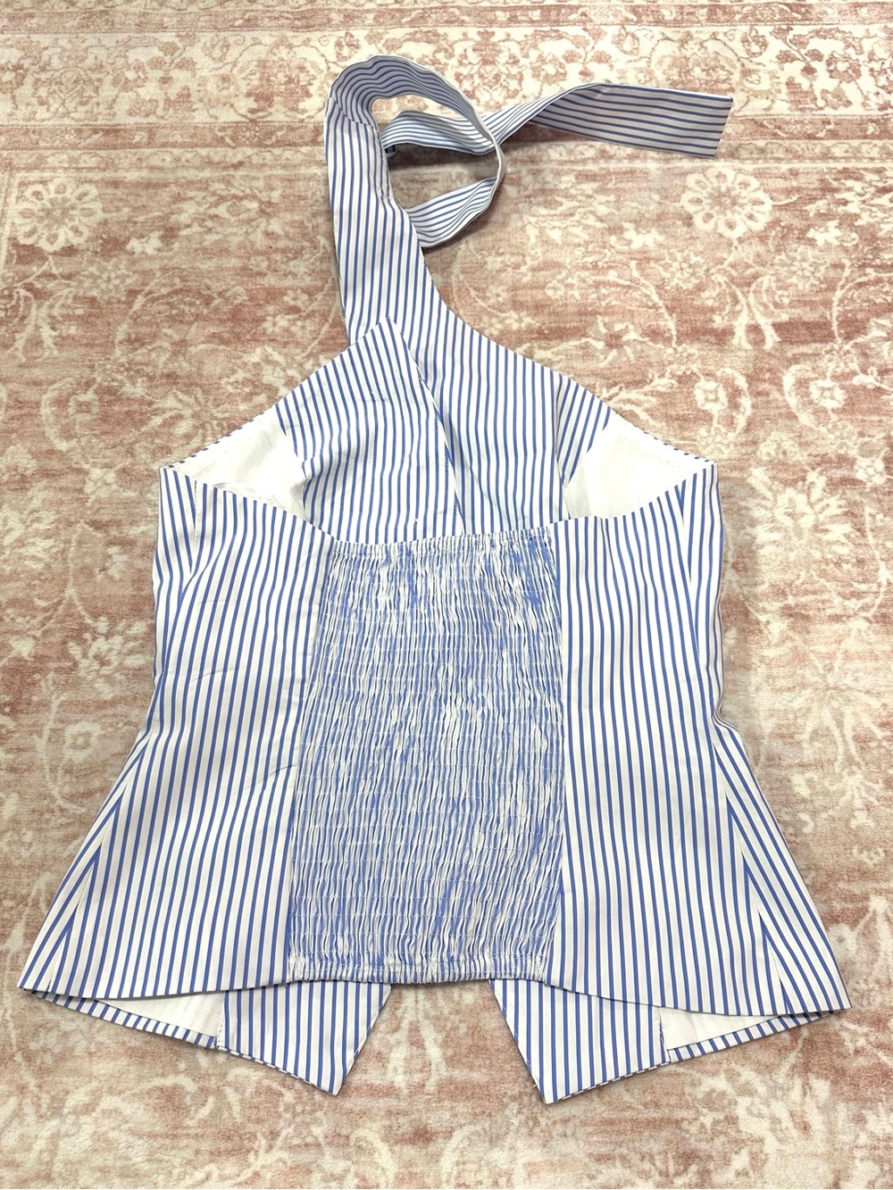 NWT 🩵 Commense Cotton Striped Halter Top - Picture 11 of 11